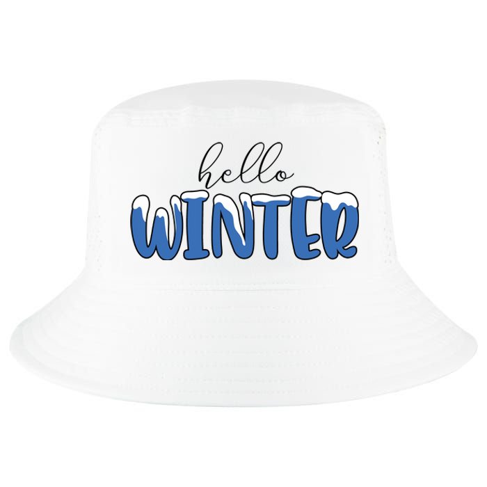 Hello Winter Holiday Season Cool Comfort Performance Bucket Hat