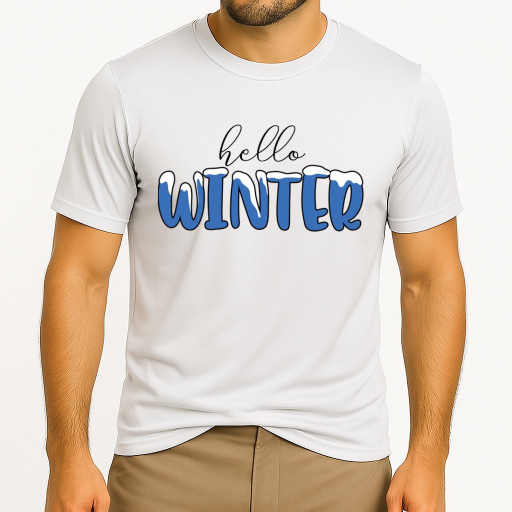 Hello Winter Holiday Season Cooling Performance Crew T-Shirt