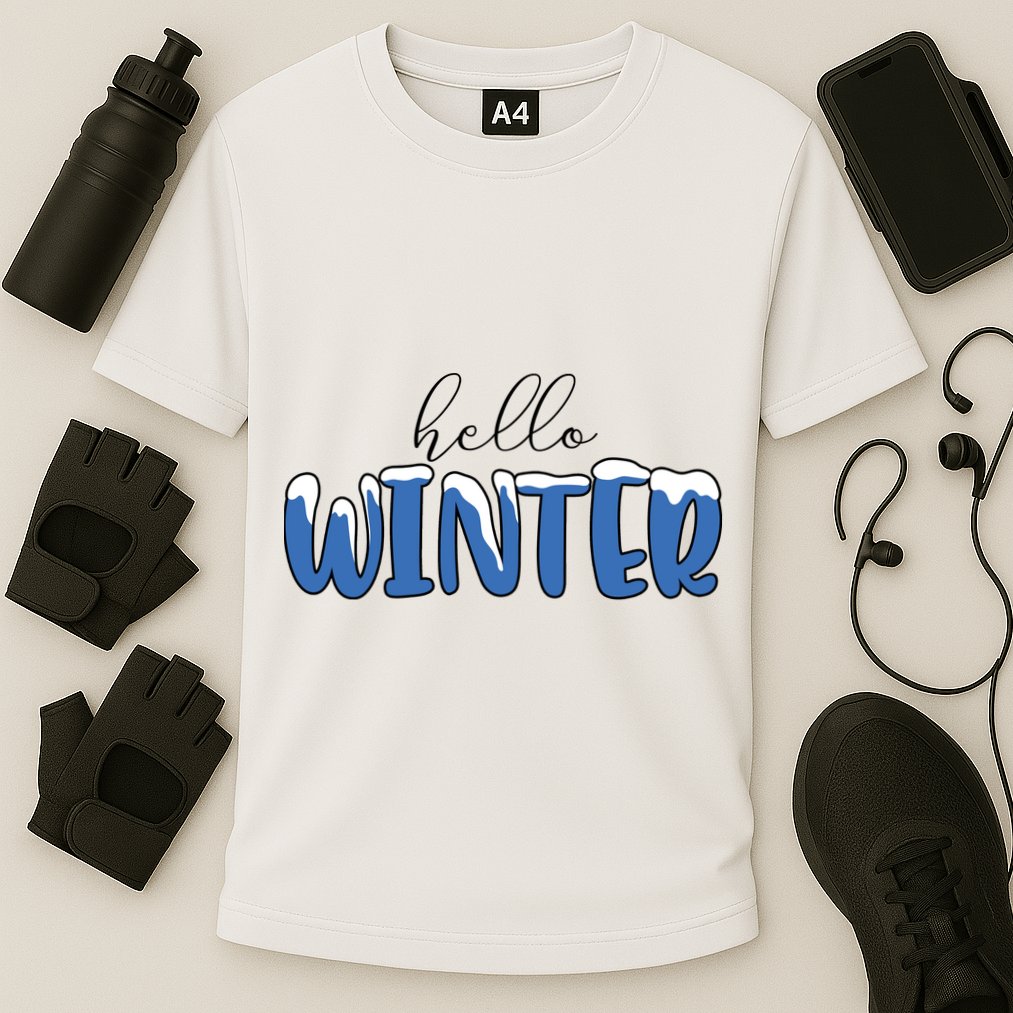 Hello Winter Holiday Season Cooling Performance Crew T-Shirt