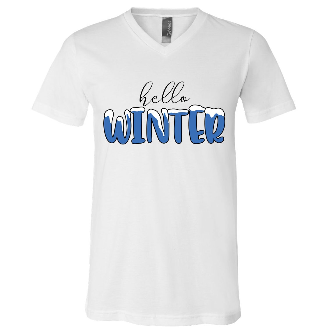 Hello Winter Holiday Season V-Neck T-Shirt