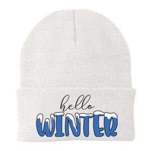 Hello Winter Holiday Season Knit Cap Winter Beanie