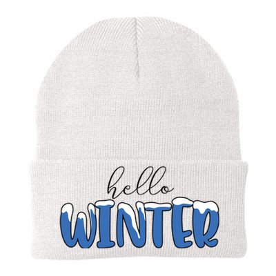 Hello Winter Holiday Season Knit Cap Winter Beanie