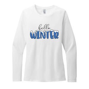 Hello Winter Holiday Season Womens CVC Long Sleeve Shirt