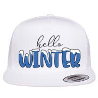 Hello Winter Holiday Season Flat Bill Trucker Hat