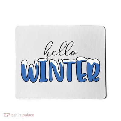 Hello Winter Holiday Season Mousepad