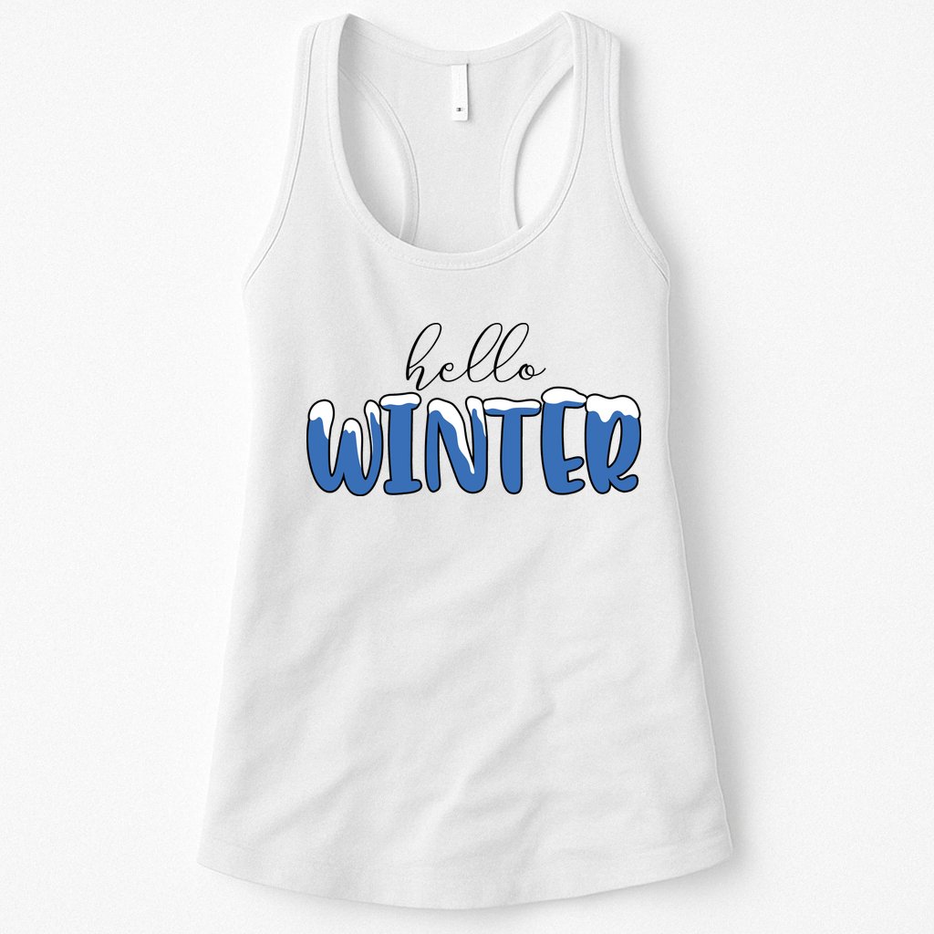 Hello Winter Holiday Season Womens Tank Top