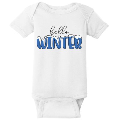Hello Winter Holiday Season Baby Bodysuit
