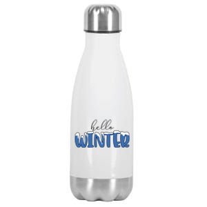 Hello Winter Holiday Season Stainless Steel Insulated Water Bottle