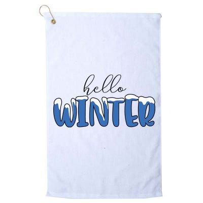 Hello Winter Holiday Season Golf Towel