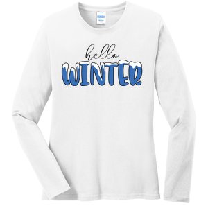 Hello Winter Holiday Season Ladies Long Sleeve Shirt