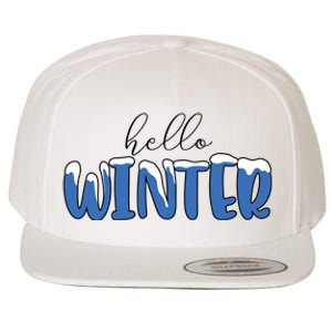 Hello Winter Holiday Season Wool Snapback Cap