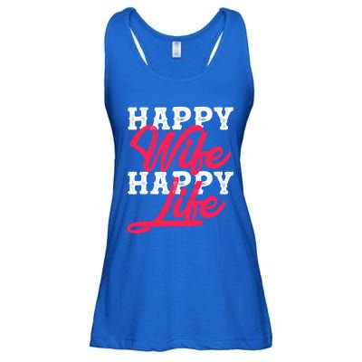 Happy Wife Happy Life Happy Wife Happy Life Gift Ladies Essential Flowy Tank