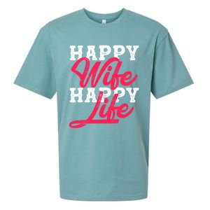 Happy Wife Happy Life Happy Wife Happy Life Gift Sueded Cloud Jersey T-Shirt