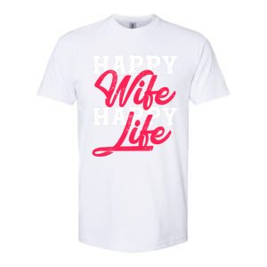 Happy Wife Happy Life Happy Wife Happy Life Gift Softstyle CVC T-Shirt