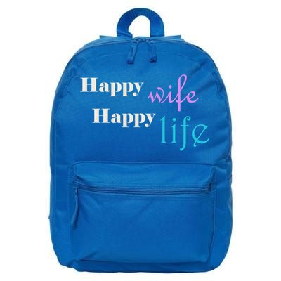 Happy Wife Happy Life Is For A Perfect Relationship Gift 16 in Basic Backpack