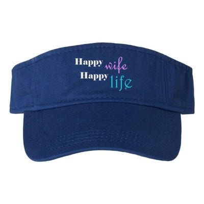 Happy Wife Happy Life Is For A Perfect Relationship Gift Valucap Bio-Washed Visor