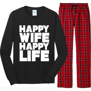 Happy Wife Happy Life Gift Long Sleeve Pajama Set