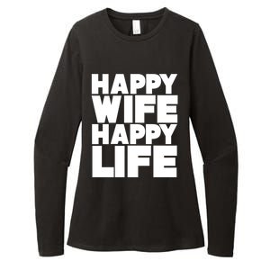 Happy Wife Happy Life Meaningful Gift Womens CVC Long Sleeve Shirt