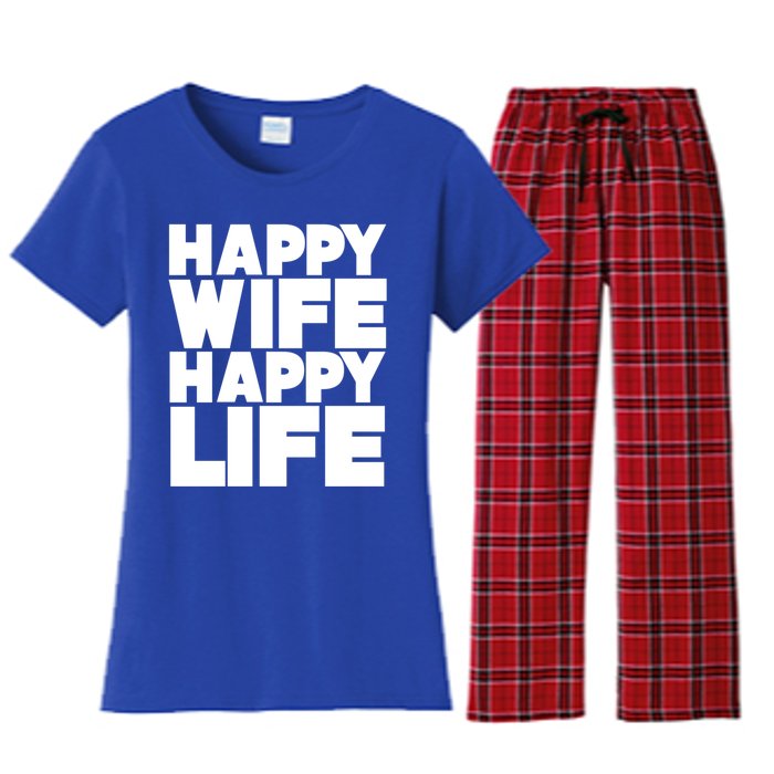 Happy Wife Happy Life Meaningful Gift Women's Flannel Pajama Set