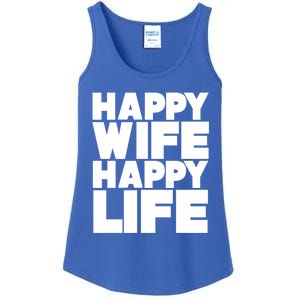 Happy Wife Happy Life Meaningful Gift Ladies Essential Tank