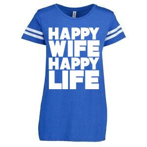 Happy Wife Happy Life Meaningful Gift Enza Ladies Jersey Football T-Shirt