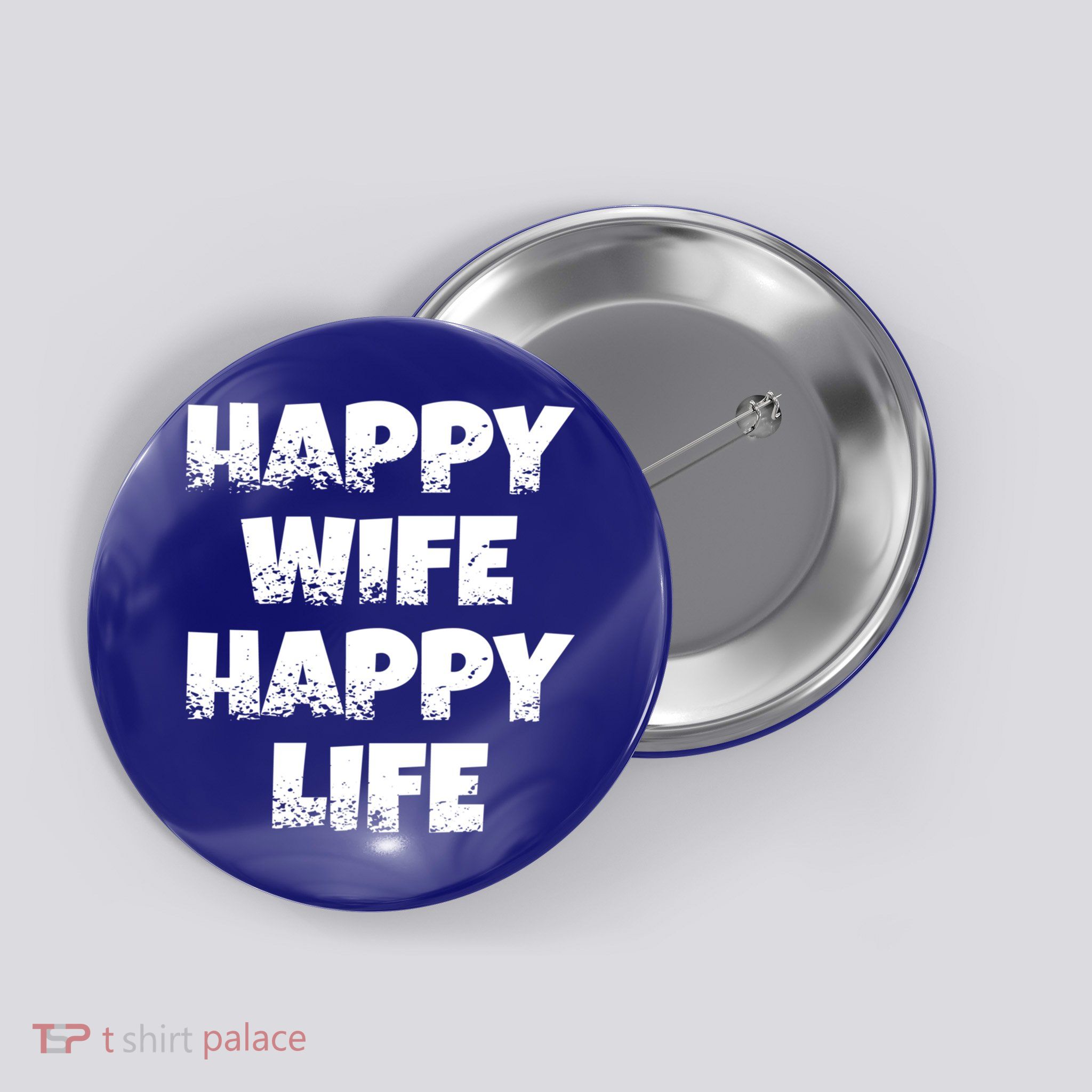 Happy Wife Happy Life Gift Button