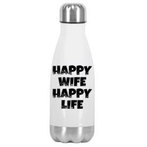 Happy Wife Happy Life Gift Stainless Steel Insulated Water Bottle