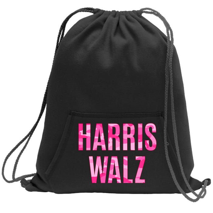 Harris Walz Hunting Camouflage Camo Sweatshirt Cinch Pack Bag