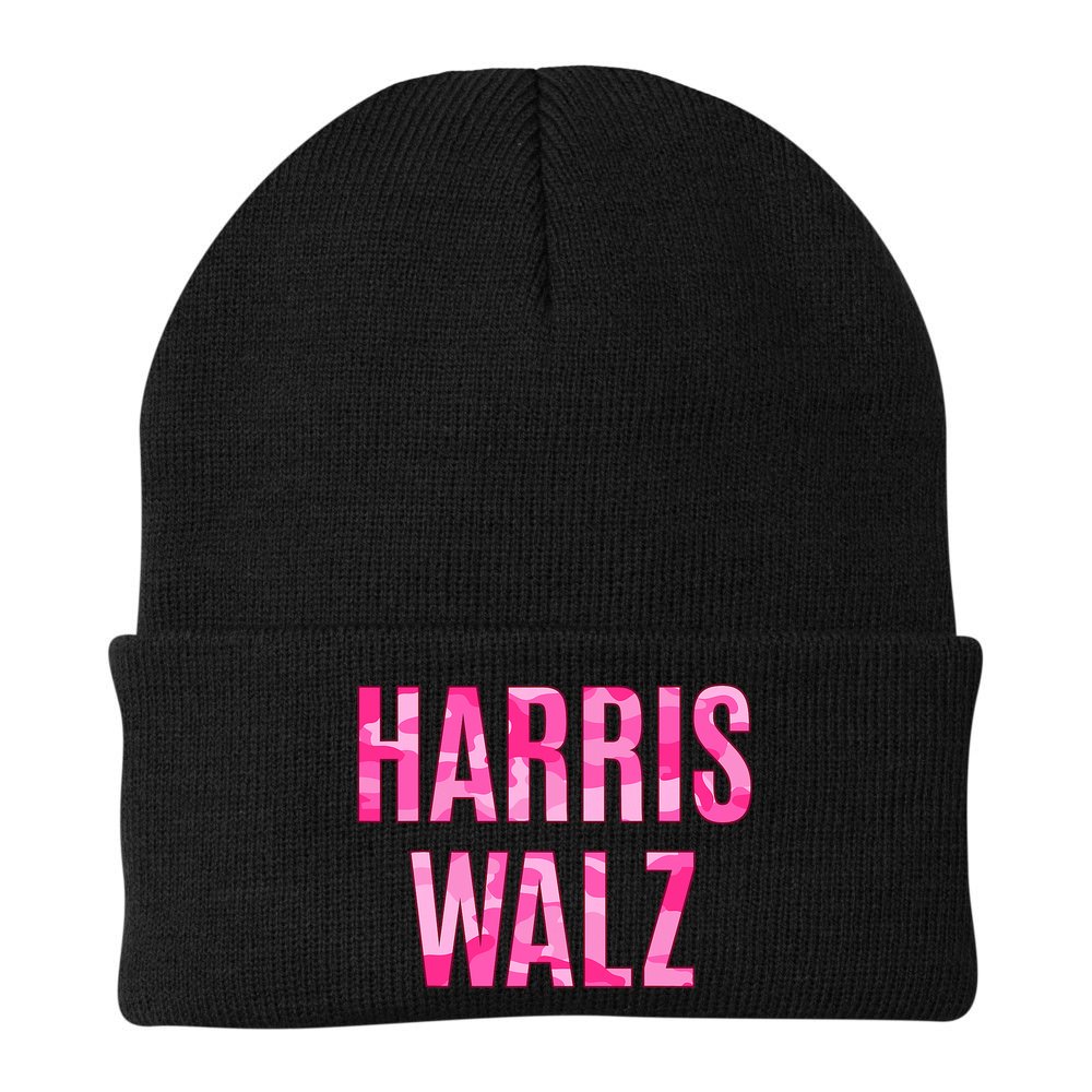 Harris Walz Hunting Camouflage Camo Beanie