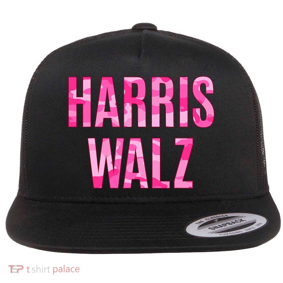 Harris Walz Hunting Camouflage Camo Flatbill Hat