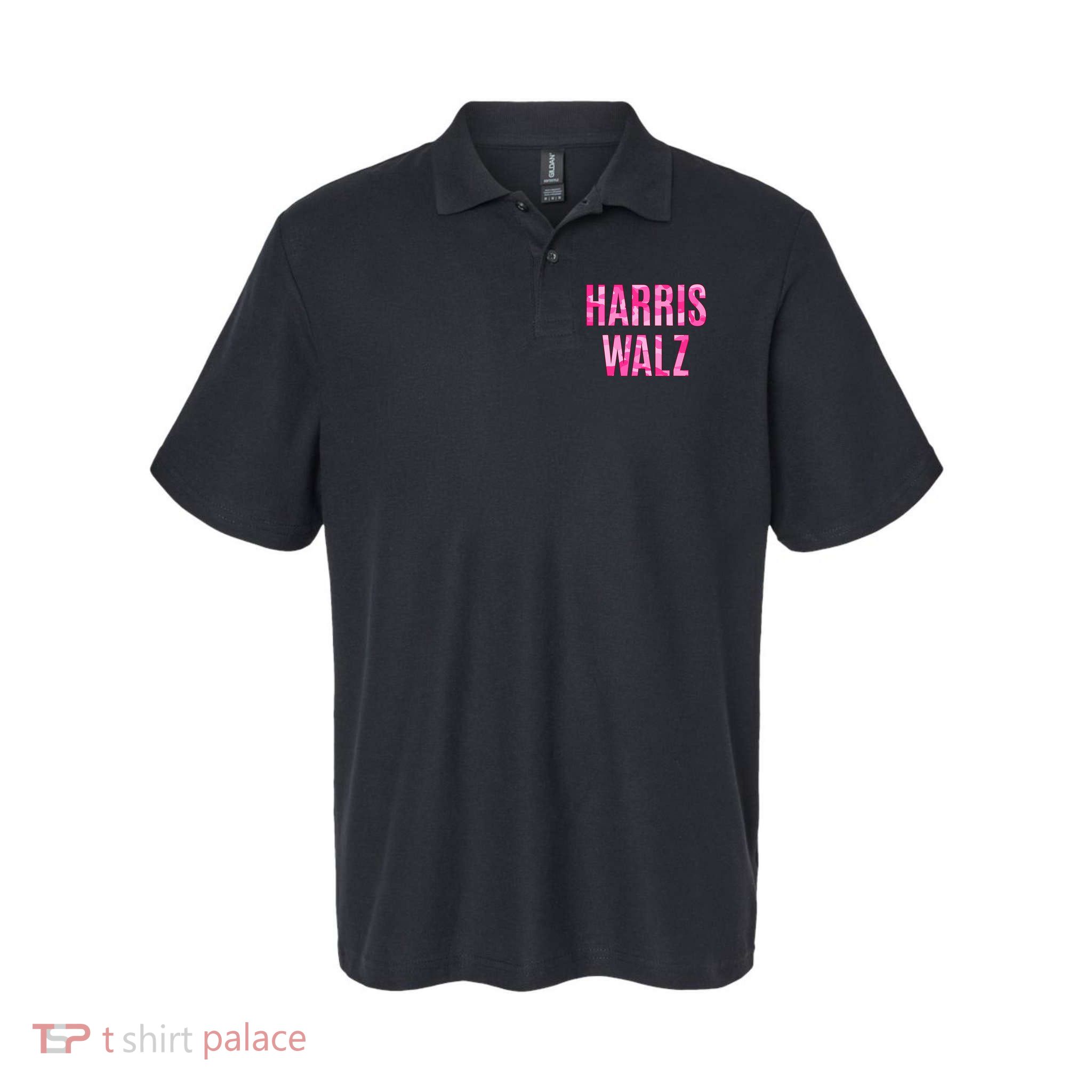 Harris Walz Hunting Camouflage Camo Polo