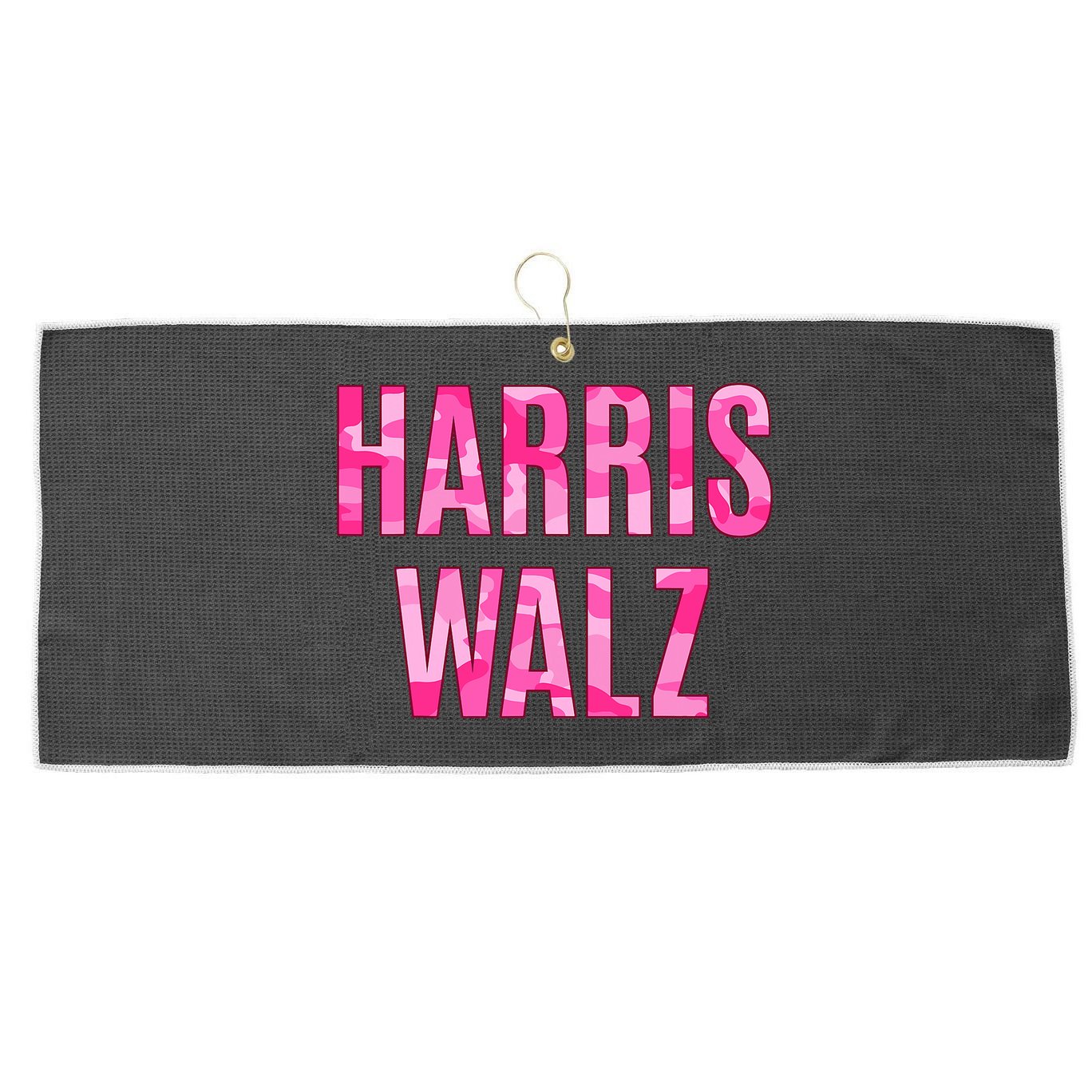 Harris Walz Hunting Camouflage Camo Large Microfiber Waffle Golf Towel