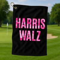 Harris Walz Hunting Camouflage Camo Golf Towel