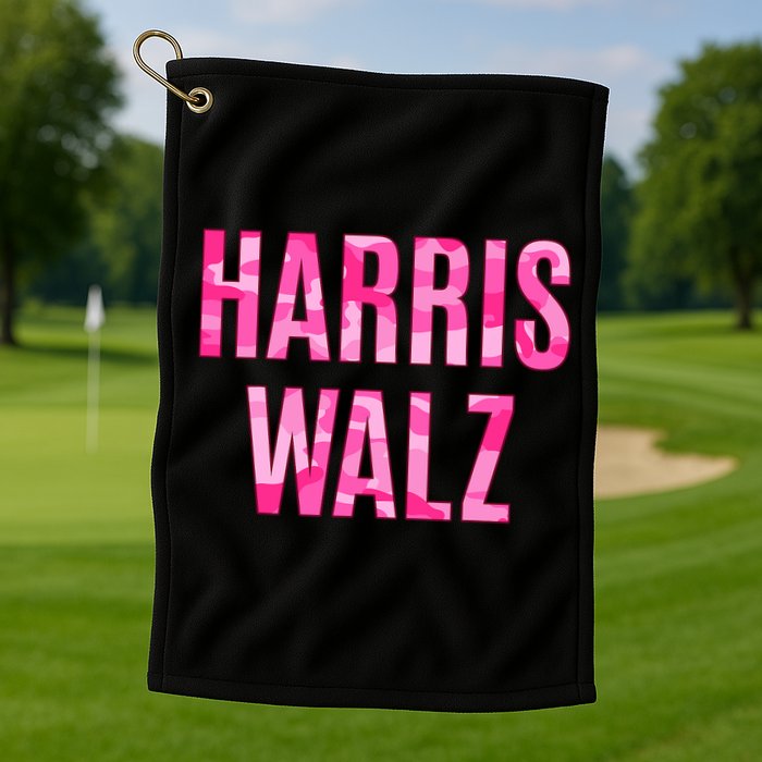 Harris Walz Hunting Camouflage Camo Golf Towel