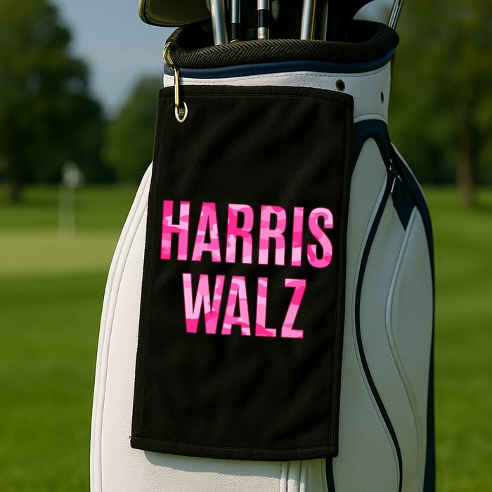 Harris Walz Hunting Camouflage Camo Golf Towel