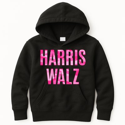 Harris Walz Hunting Camouflage Camo Kids Hoodie