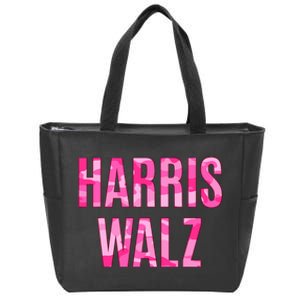 Harris Walz Hunting Camouflage Camo Zip Tote Bag