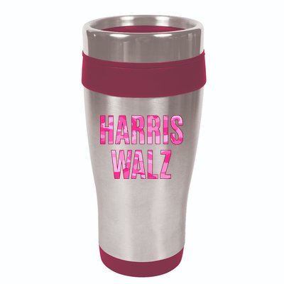 Harris Walz Hunting Camouflage Camo 16oz Travel Tumbler