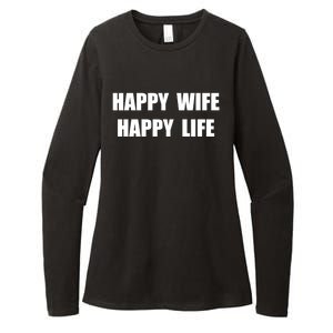 Happy Wife Happy Life Funny Gift Womens CVC Long Sleeve Shirt