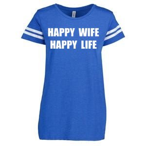 Happy Wife Happy Life Funny Gift Enza Ladies Jersey Football T-Shirt