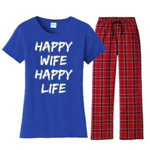 Happy Wife Happy Life Gift Women's Flannel Pajama Set