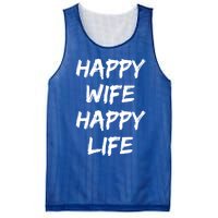 Happy Wife Happy Life Gift Mesh Reversible Basketball Jersey Tank