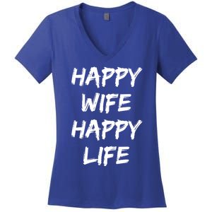 Happy Wife Happy Life Gift Women's V-Neck T-Shirt