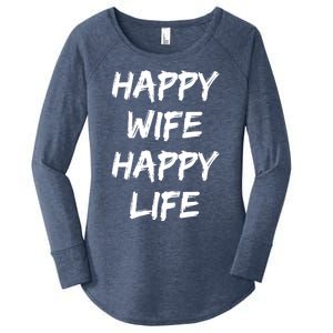 Happy Wife Happy Life Gift Women's Perfect Tri Tunic Long Sleeve Shirt