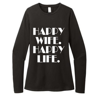 Happy Wife Happy Life Gift Womens CVC Long Sleeve Shirt