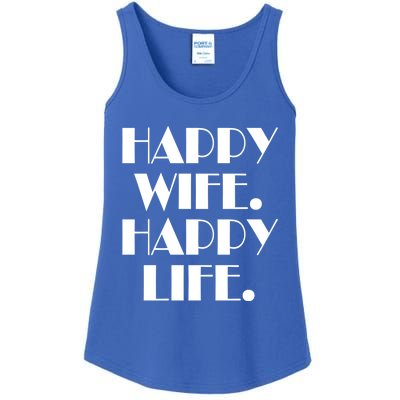 Happy Wife Happy Life Gift Ladies Essential Tank