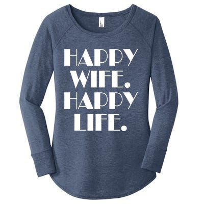 Happy Wife Happy Life Gift Women's Perfect Tri Tunic Long Sleeve Shirt