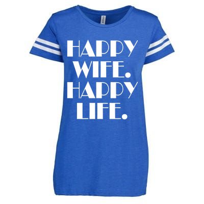 Happy Wife Happy Life Gift Enza Ladies Jersey Football T-Shirt