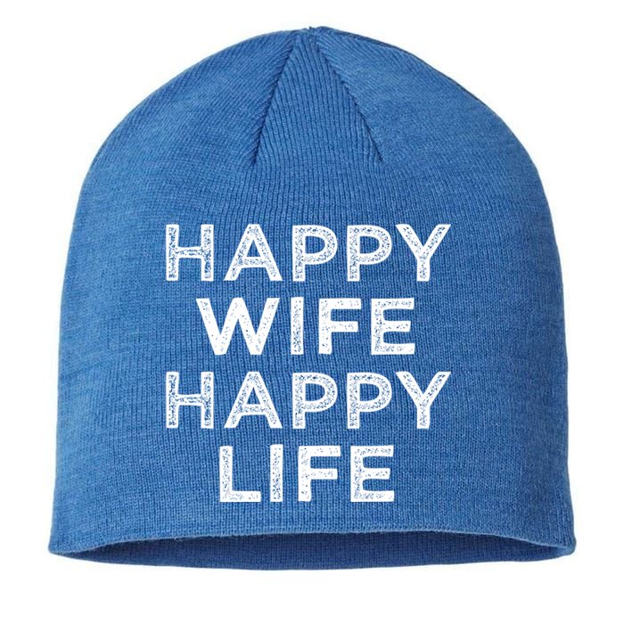 Happy Wife Happy Life Gift Sustainable Beanie