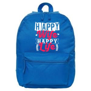 Happy Wife Happy Life Gift For Good Husbands Gift 16 in Basic Backpack